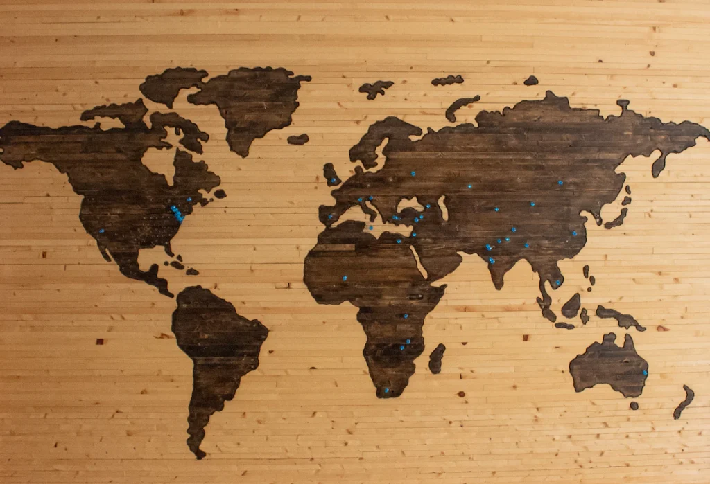 World Map Depicting Countries