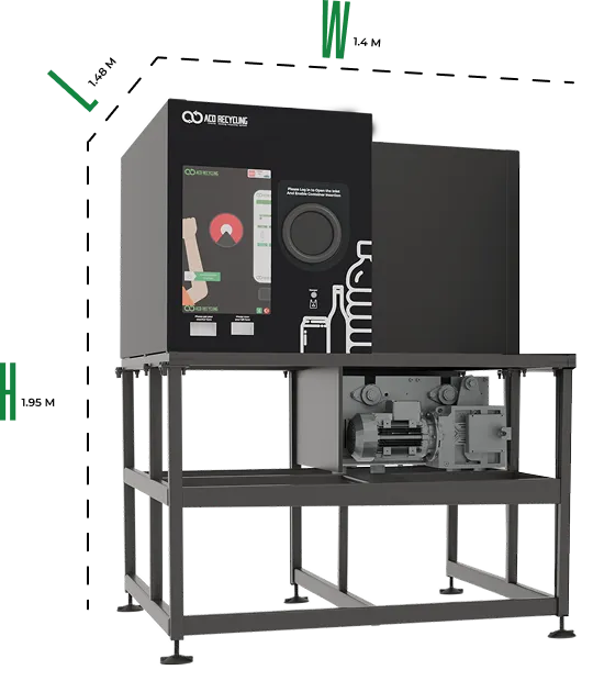 C-1 Reverse Vending Machine Dimensions